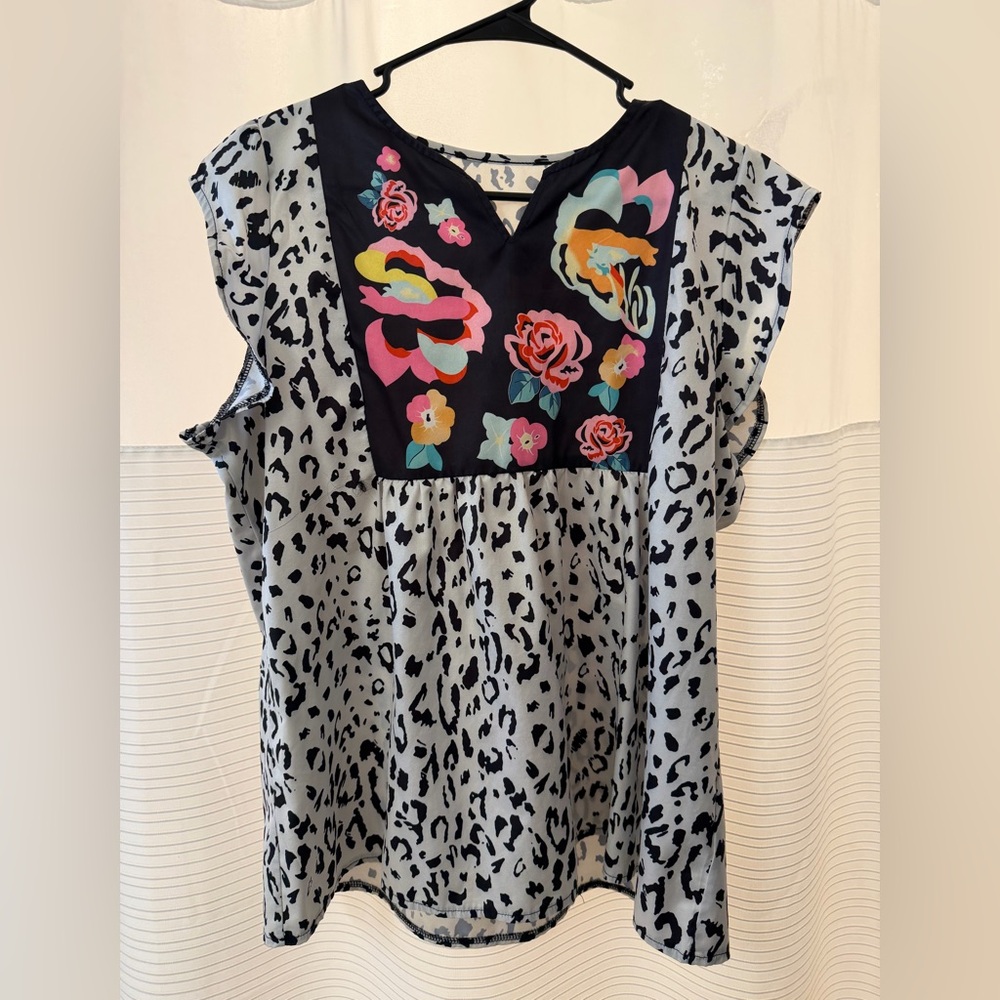 Multi print blouse